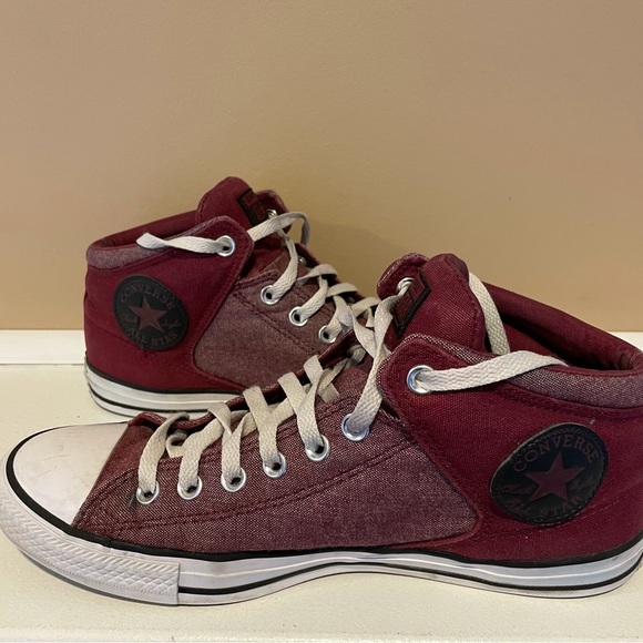 Converse Other - Men's burgundy Converse Chuck Taylor Hi Street Leather/canvas High-top Sneaker